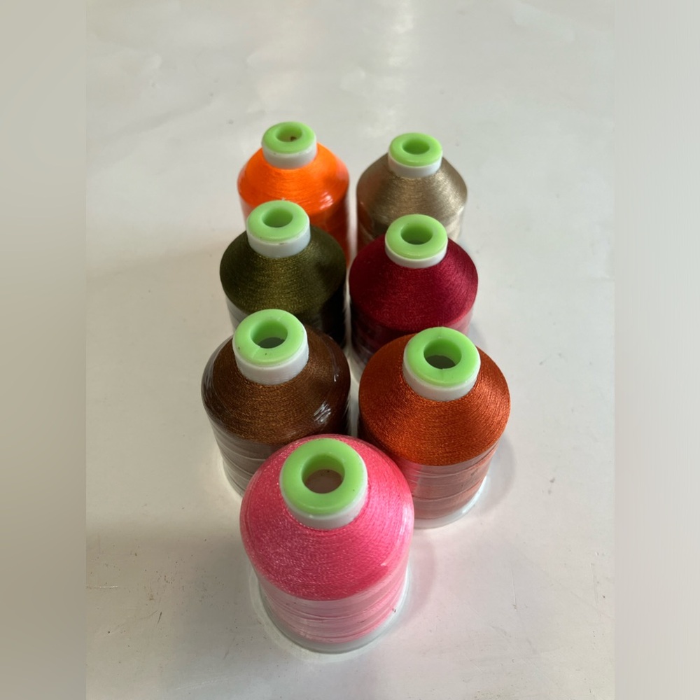 Coats And Clark Embroidery Thread-Lot Of 7-1100 Yards Each New Various Colors